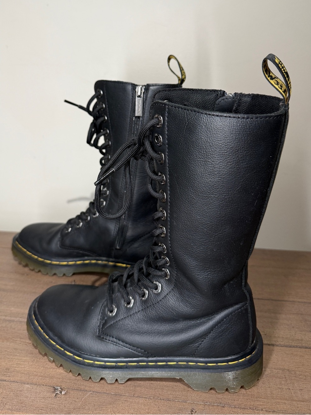 Dr. Martens Black Leather Lace-Up Ankle Boots